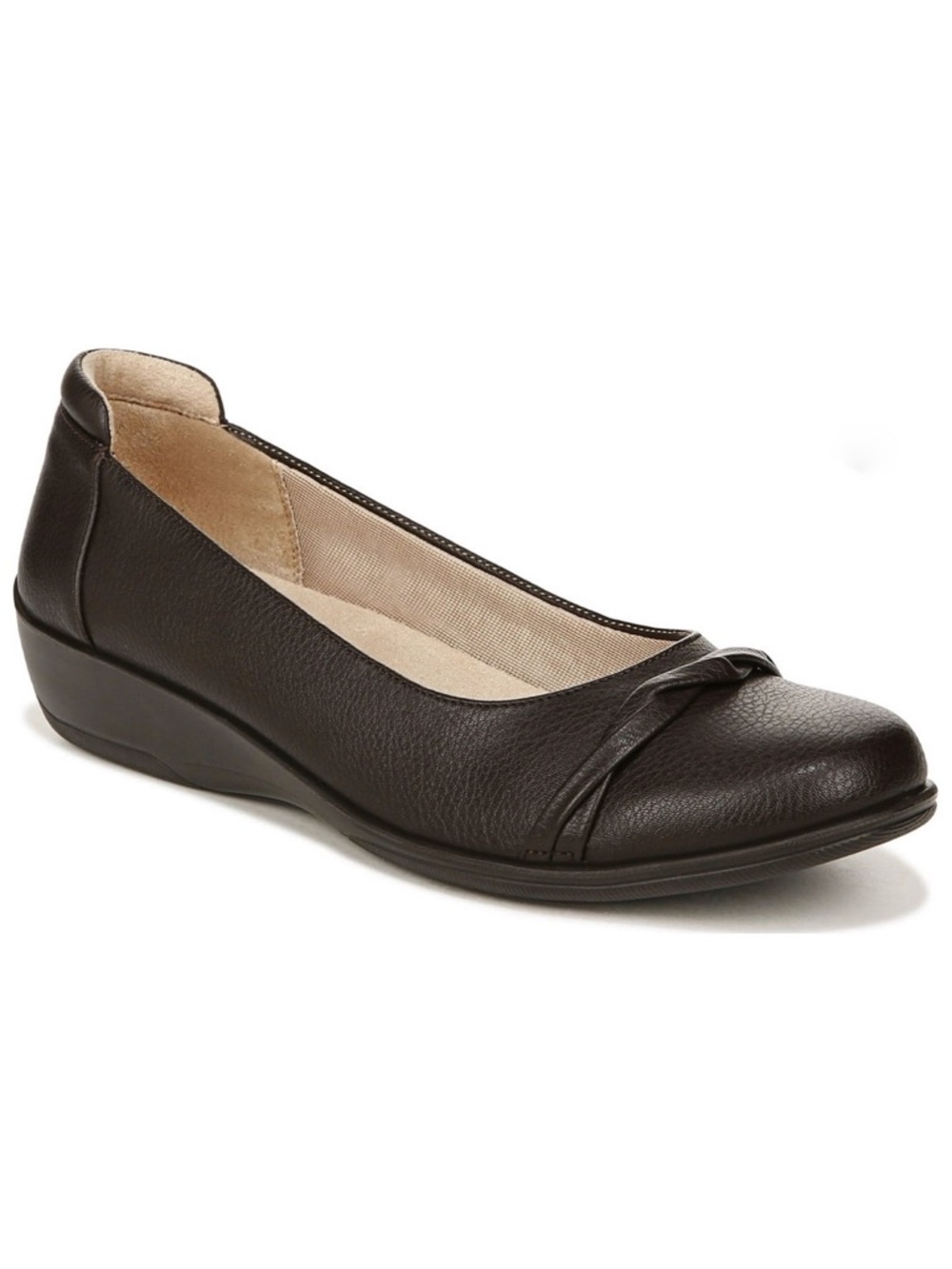 Life Stride Black Ballet Shoes Faux Leather Simply Comfort NWT Size 8.5 Wide